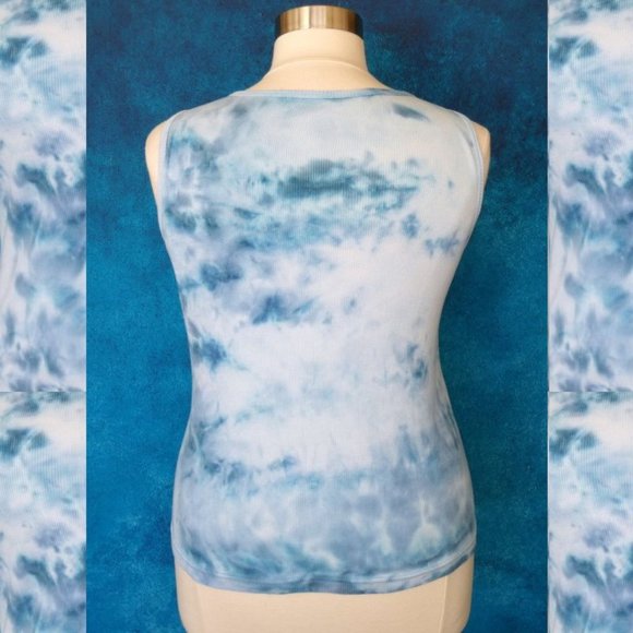 Blue Tie Dye Tank Top Final Price - Picture 5 of 6